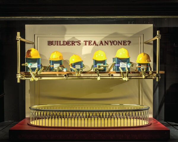 The Builder&rsquo;s Tea, Anyone? window at Fortnum & Mason