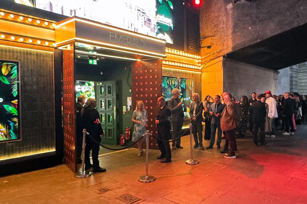 Arriving at the Emerald Theatre