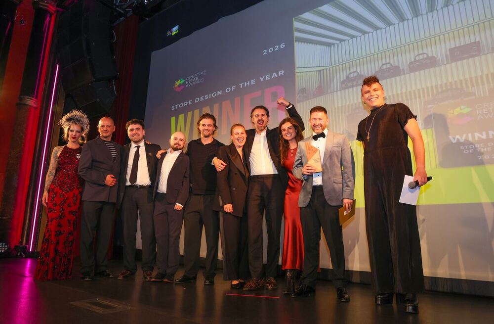 The Dr. Martens team on stage with Store Design of the Year