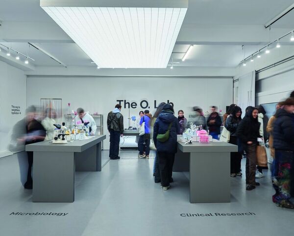 Visitors in The O. Lab at The Ordinary Unlocked, Shoreditch